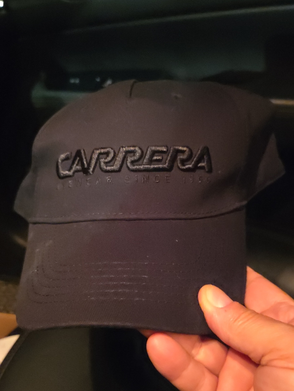Carrera Navy Embroidered Logo Cap